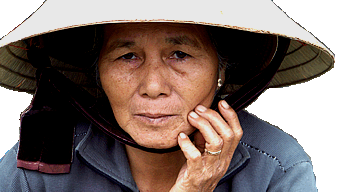 Vietnam: Marktfrau auf dem Gemsemarkt