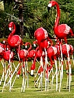 Thailand: Parkanlage mit knstlerisch gestalteten Flamingos