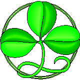 Shamrock - irisches Glckssymbol; mit dem Kleeblatt soll der heilige  Patrick die Dreieinigkeit erklrt haben ...