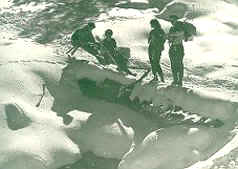1961: Abstieg nach Borovez - unberhrter tiefer Schnee ...