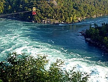 Zusammenfluss des Niagara nach Stromproduktion