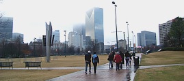 Atlanta: Olympia Park an einem kalten, regnerischen Morgen